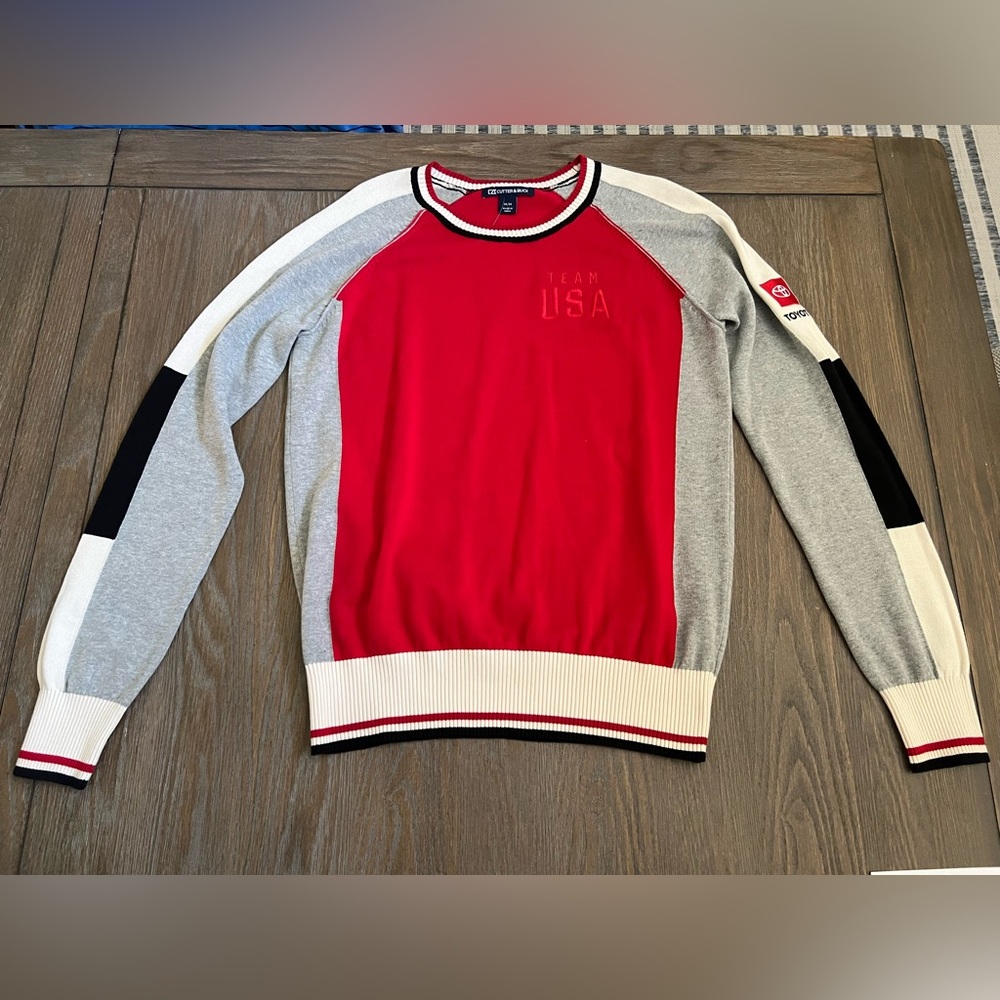 Cutter & Buck Womens Stride Colorblock Sweater Size Medium Olympics Team USA
